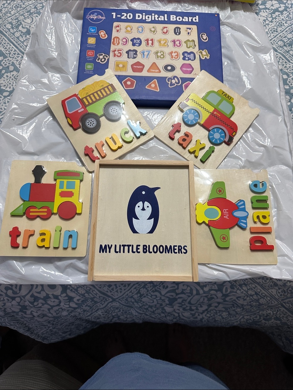 Wooden Vehicle Puzzle Set - Multicolor